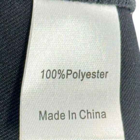 Tuckernuck NEW Black Petra Long Sleeve Gold Hammered Button Midi Dress Size L - Picture 11 of 11